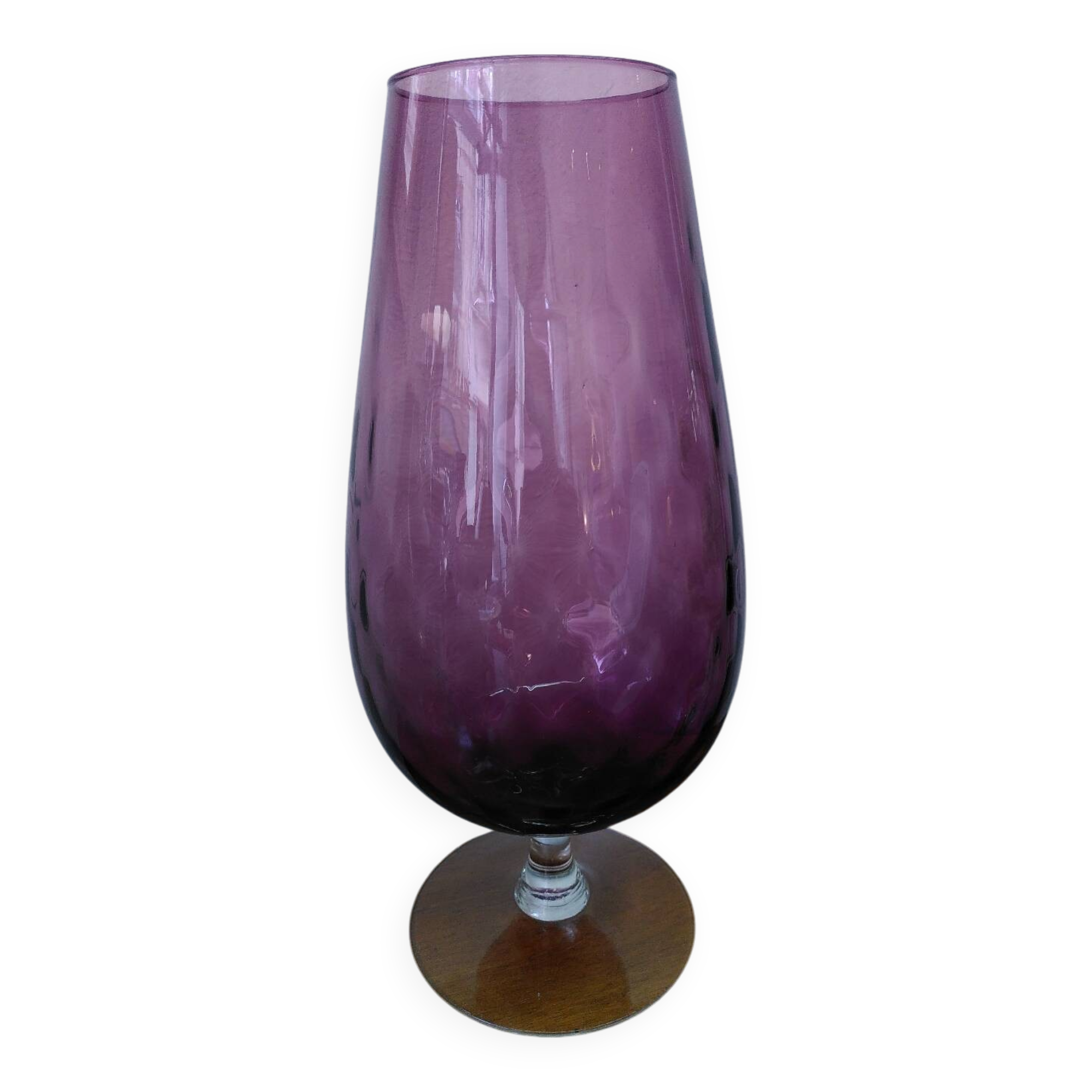 Large blown glass vase, Empoli 1960