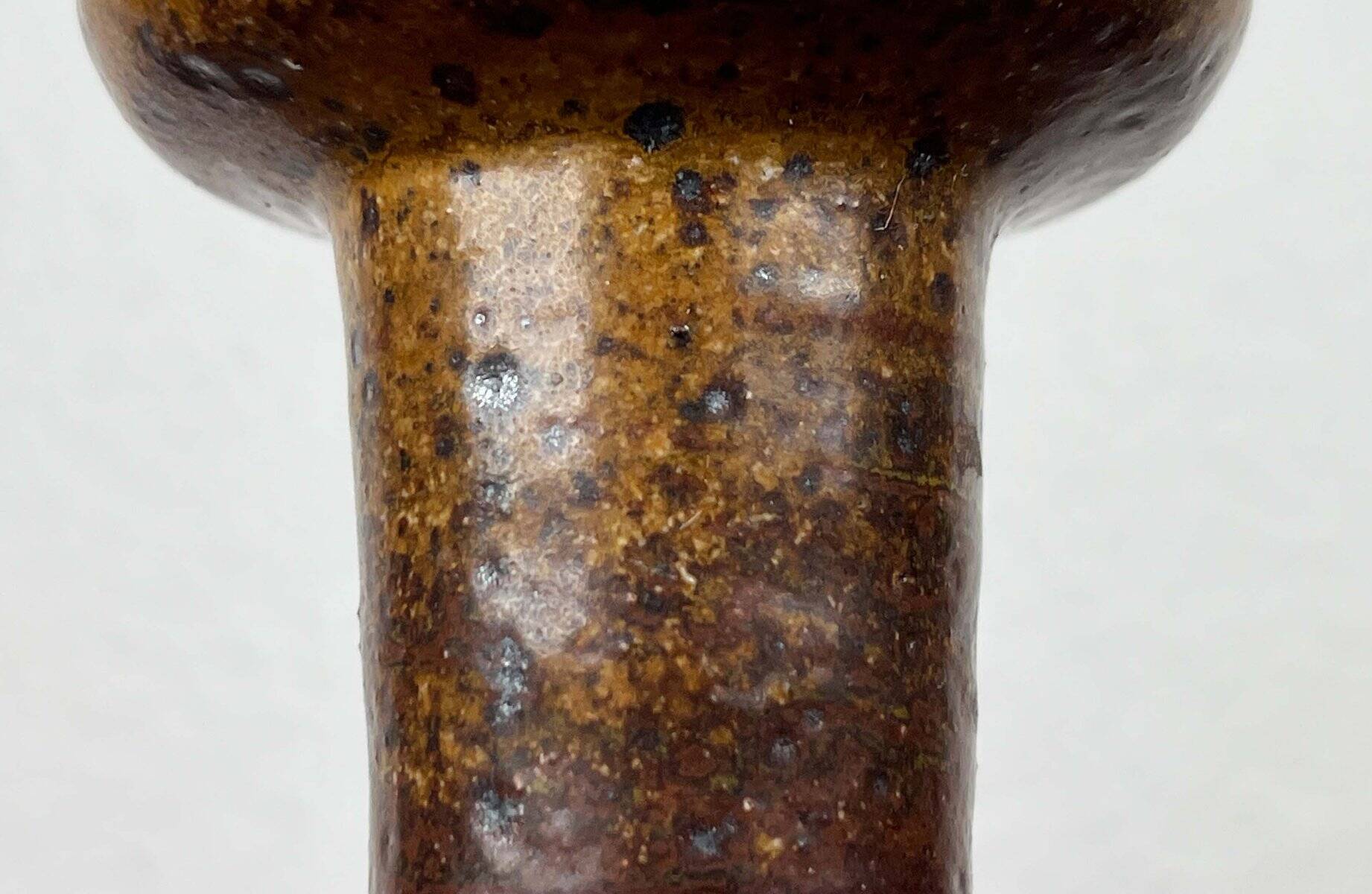 Danish studio pottery candlestick by Tue Poulsen for Tue Keramik, 1960s.