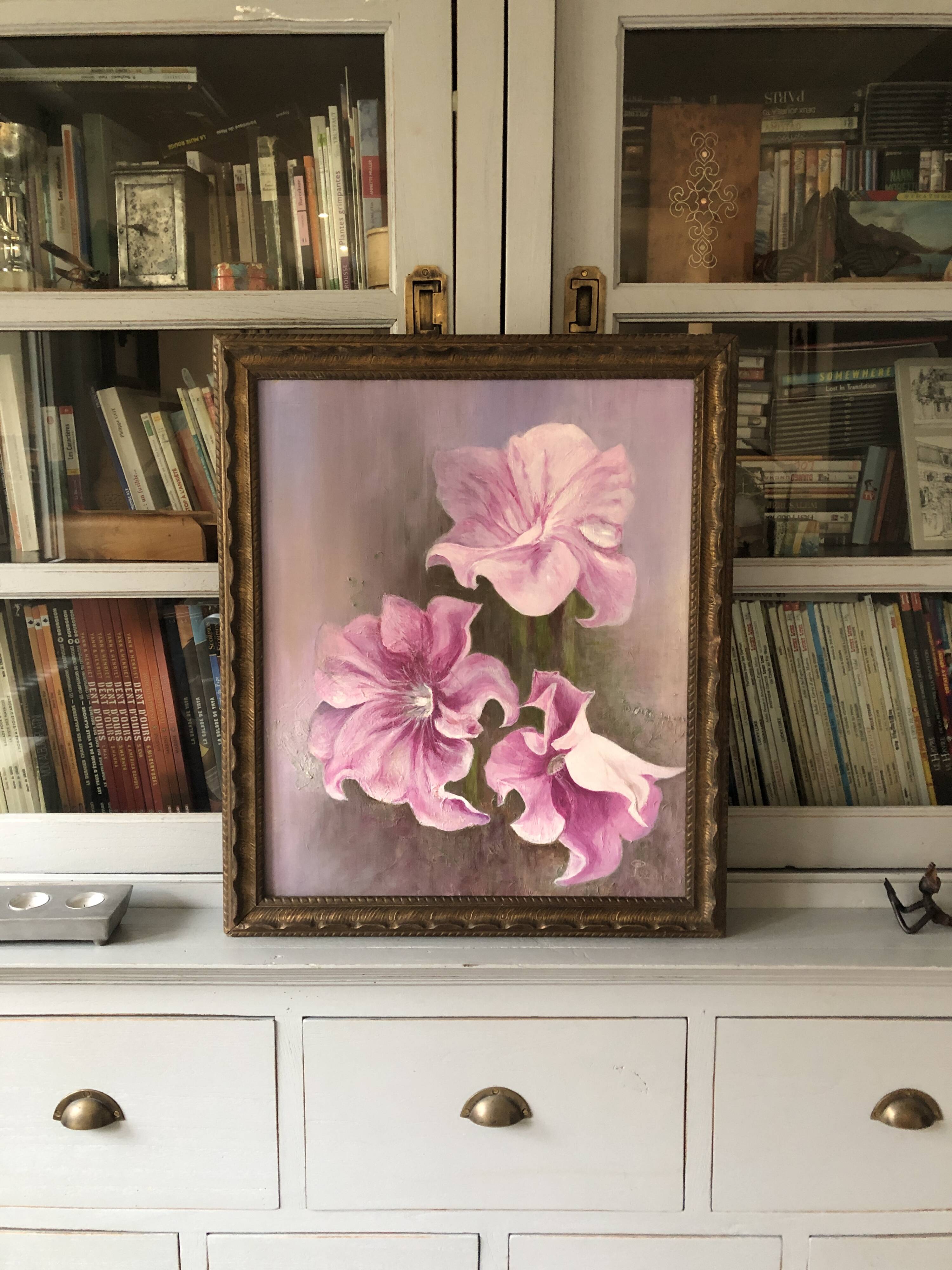 Still life bouquet of flowers oil painting
