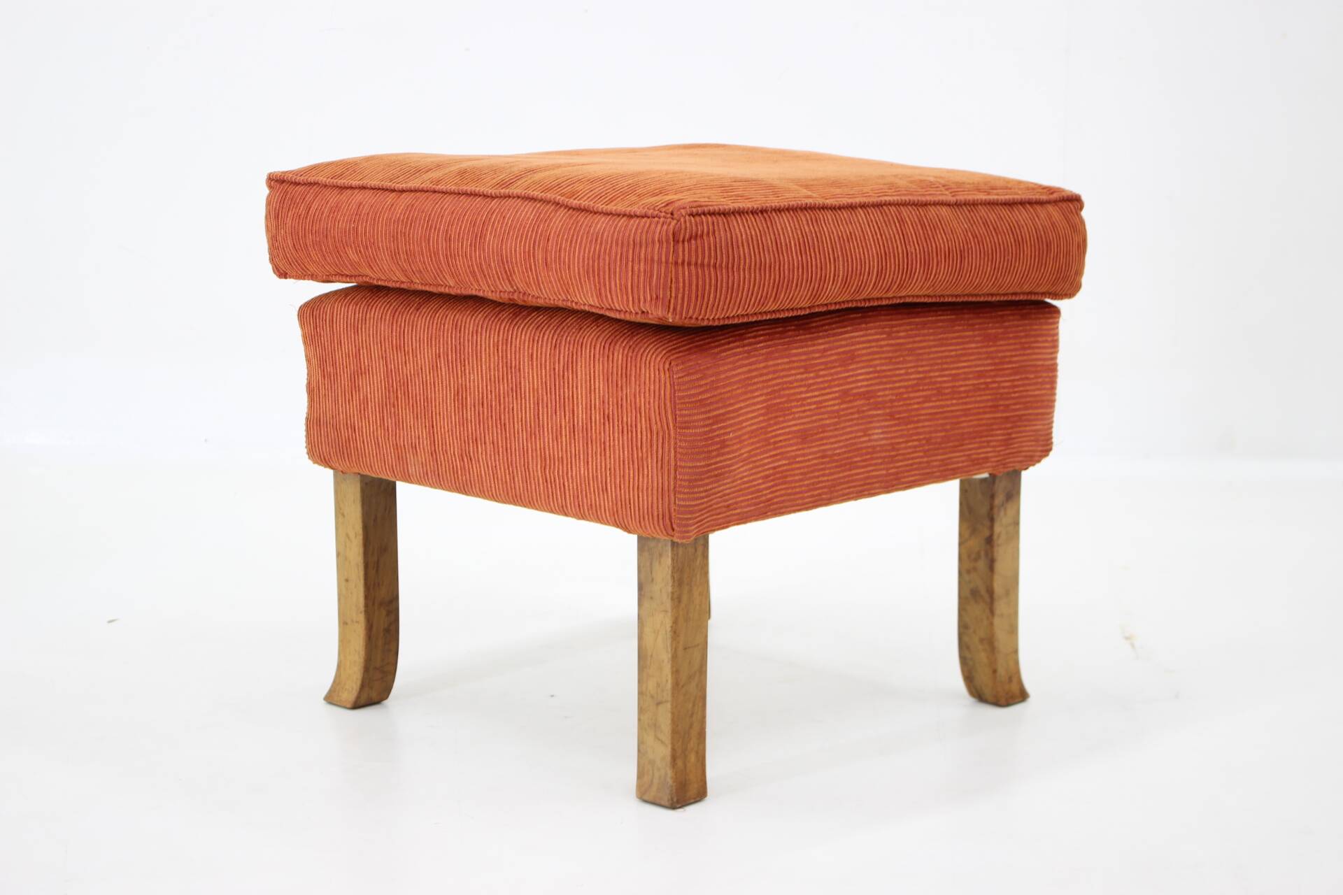 1930s art deco armchair with tabouret, czechoslovakia