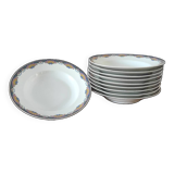Lot of soup plates Limoges porcelain