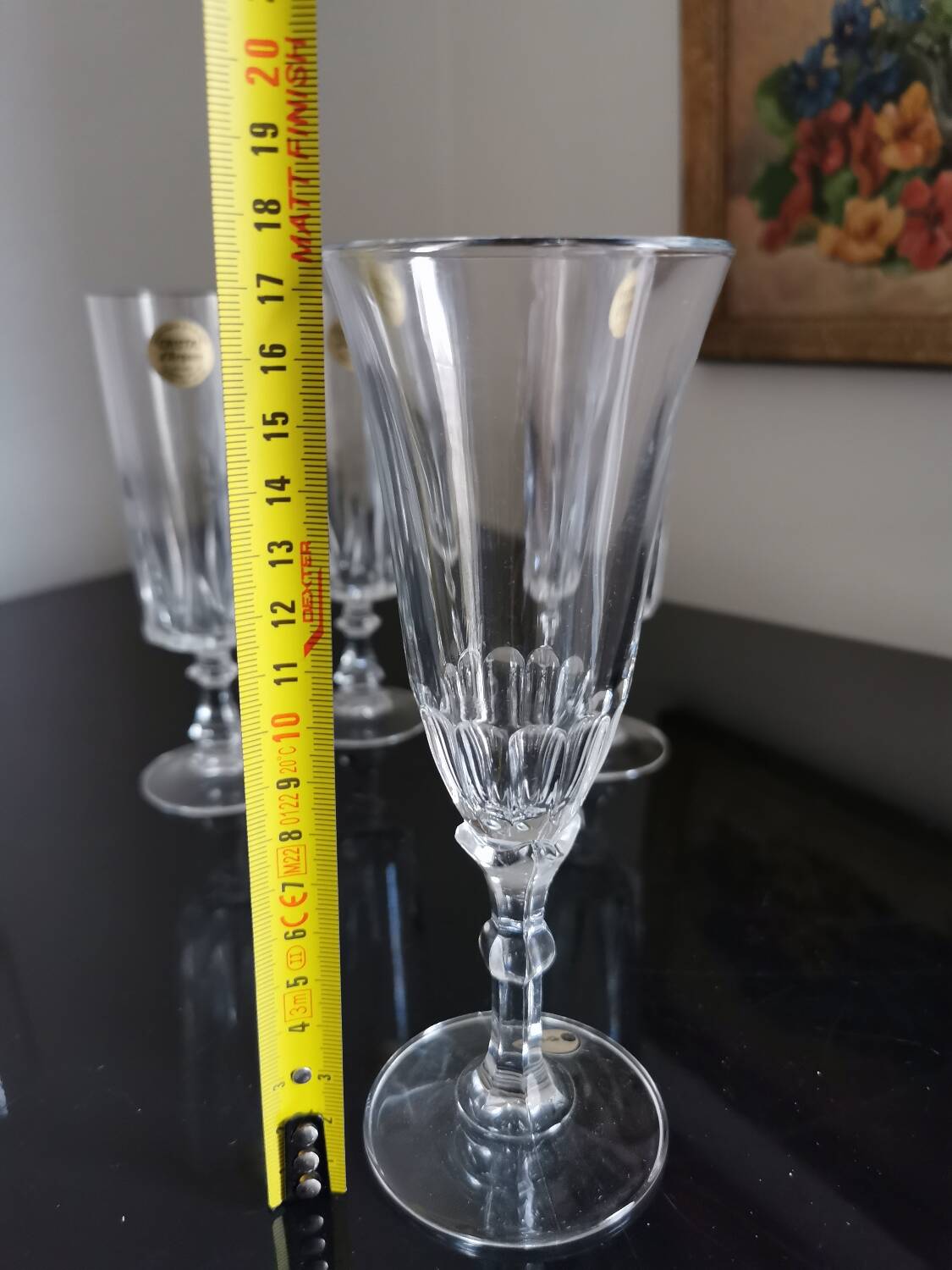 New bohemian crystal flute 6pcs available