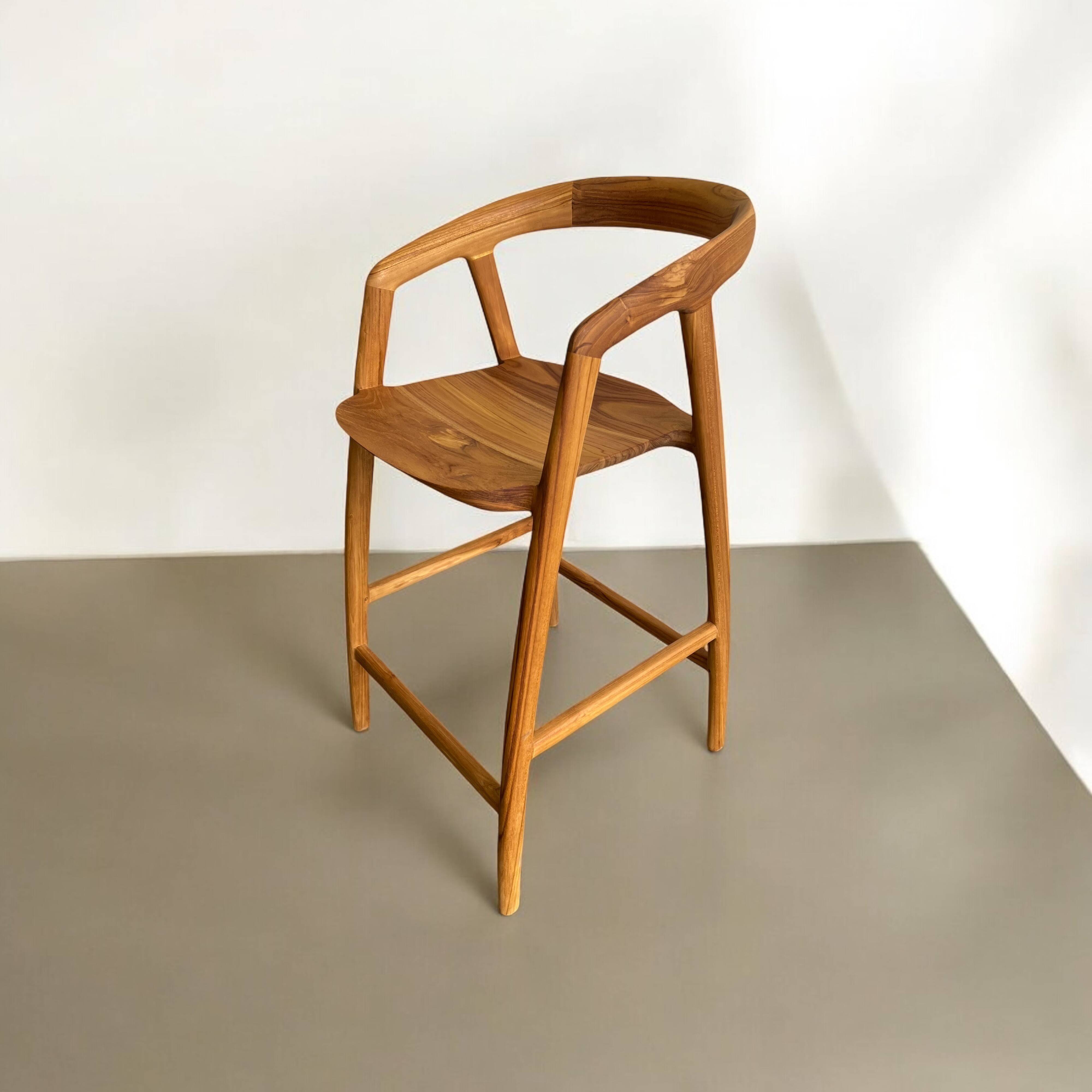 Wabisabi wooden bar stool / stool