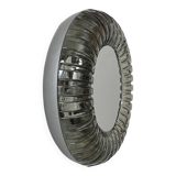 Vintage wall light, Murano glass and polished stainless steel, Italy, 1960.