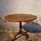 Antique Georgian tilt-top oak table from around 1800 – Round tripod side table 80 cm