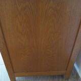 Vintage modernist desk - 5 drawers - shelf - 1950s - closure mechanism