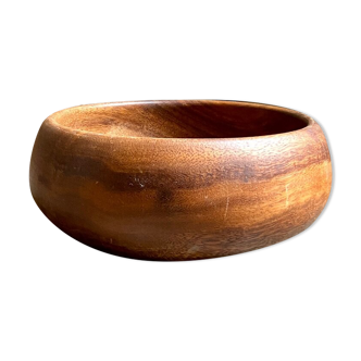 Salad bowl, cut into turned wood