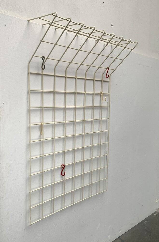 German minimalist Mid-Century coat rack in rope, 1960s