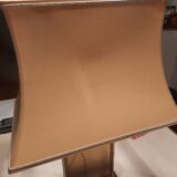 Lampe bois laiton années 70