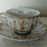 Lallier moustier faience mustache cup