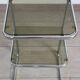 70s chrome and smoked glass side table