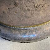 Art-Deco Bread Basket in hammered copper, Turtle shape