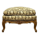 Louis XV style pouf or ottoman in cherry wood
