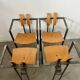 4 old raw design chairs Karl Friedrich Forster model Trix KFF postmodern 70s/80s