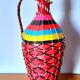 Set of 2 bottles scoubidous 60s