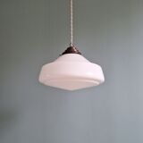 Art Deco Philips suspension in white opaline, Phililite series, 1930.