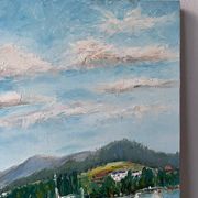 Sailboats on the lake, knife technique