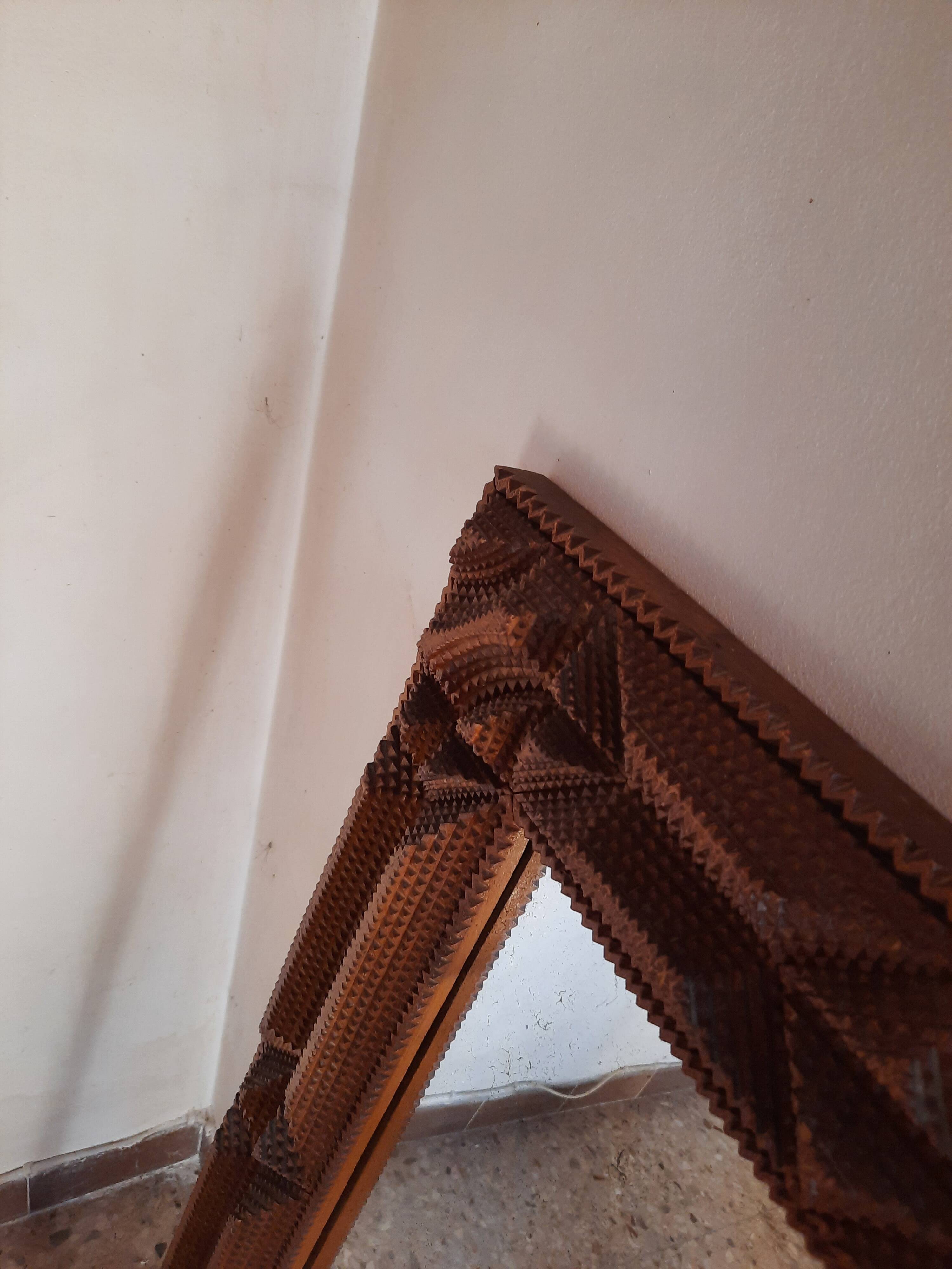 "Tramp Art" mirror 116X60 cm