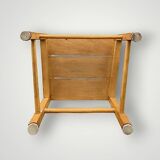 Antique wooden children's chair with armrests – marked unifa