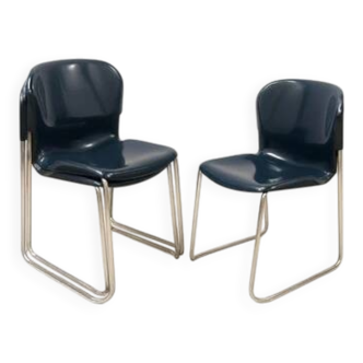 Chaise rétro Drabert SM400K, Allemagne de l'Ouest, années 1980, lot de 2