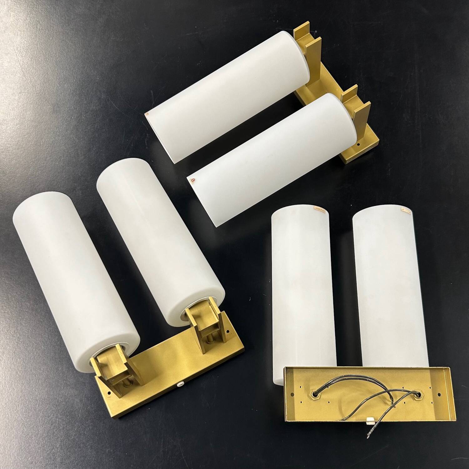 Opal glass Wall Lamp model C-1515/2 by Raak, 1960s | Mid-century Design