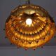 Large French Brass Lotus Ceiling Lamp, 1940s