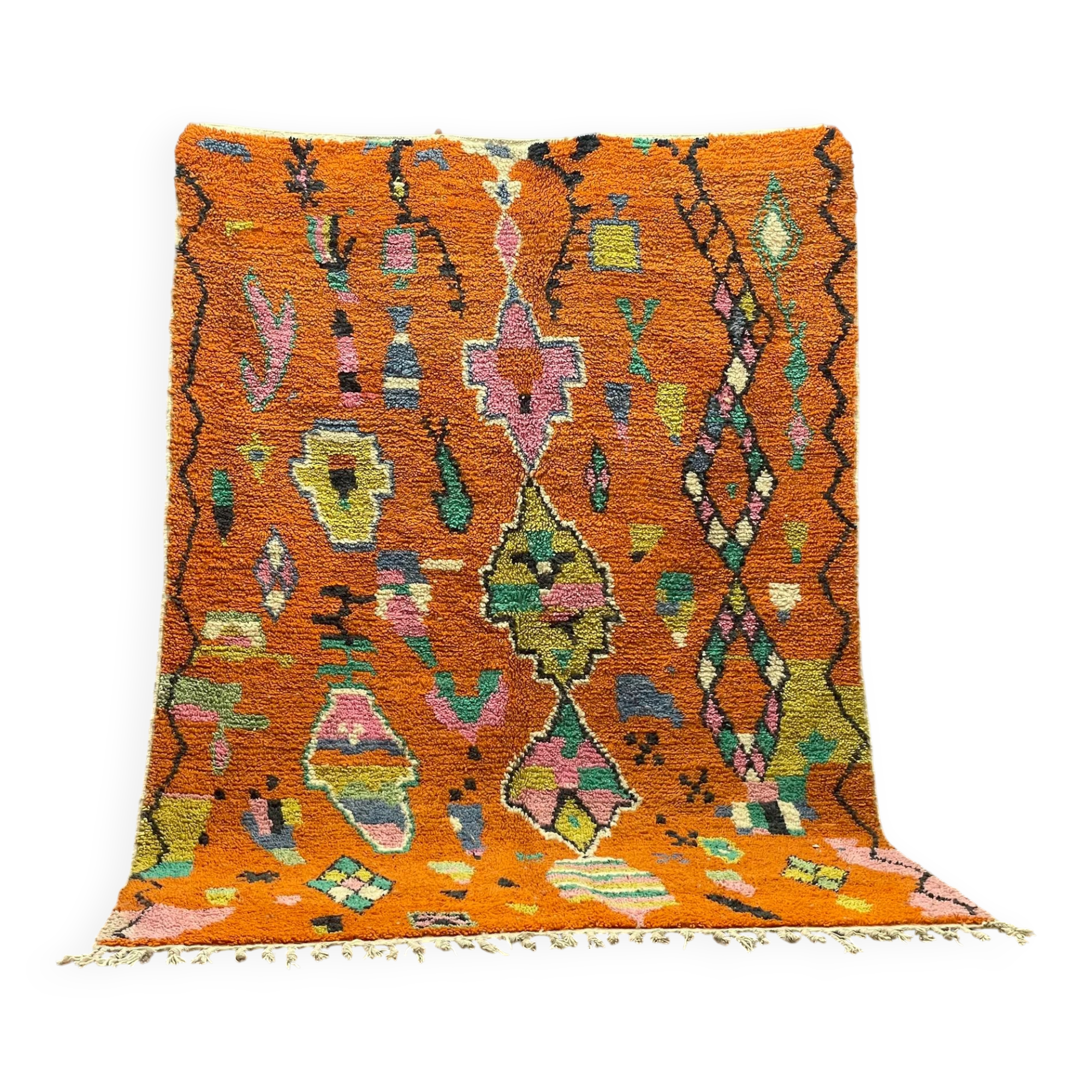 Unique Moroccan rug in natural wool 2.5x1.5 m