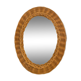 Vintage rattan mirror 27x35cm