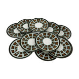 Set of 11 plates Boch model Bernadette