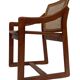 Vintage set of 4 dining chairs webbing beech wood design