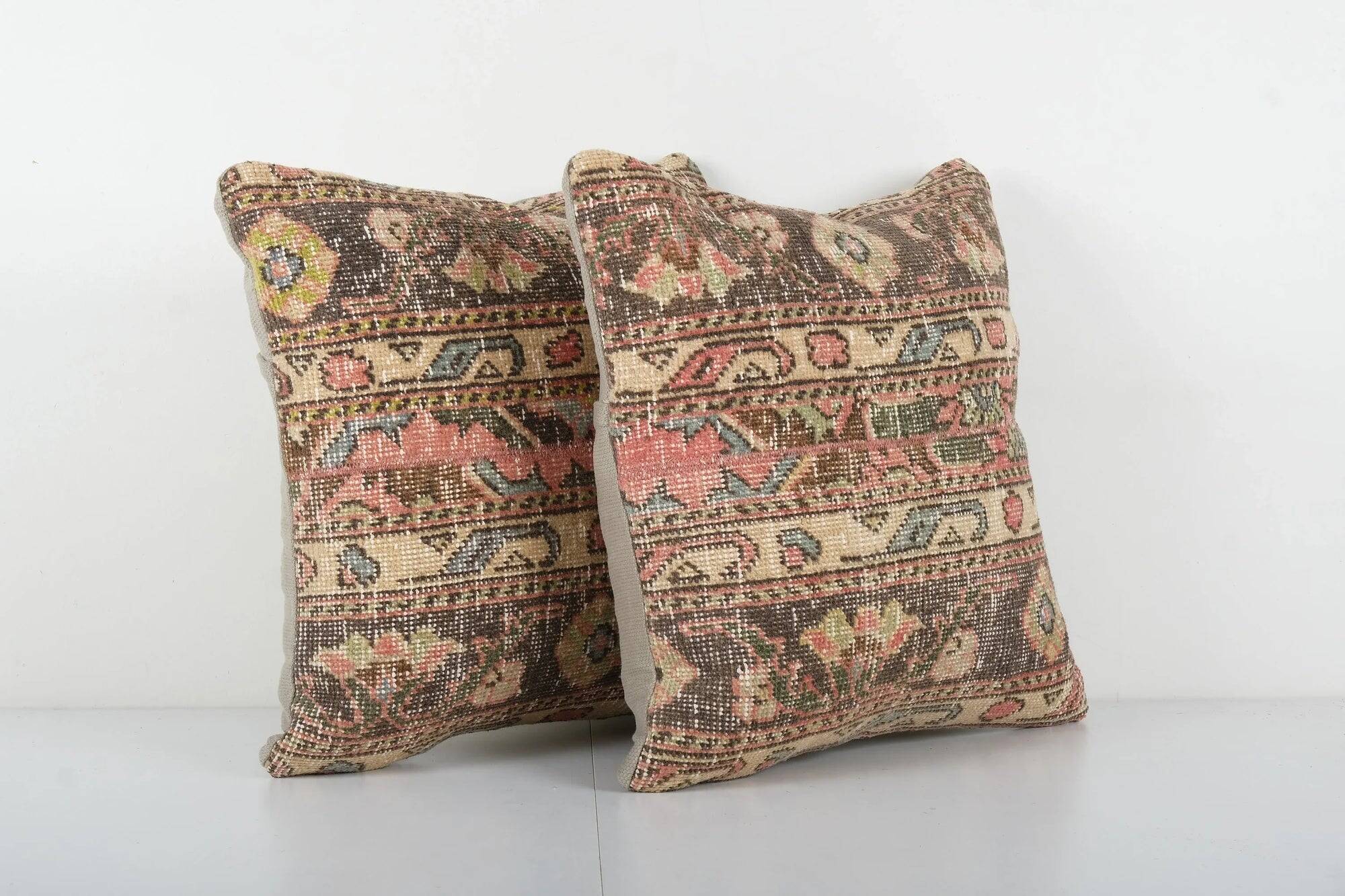 Set of 2 vintage Turkish cushion covers 51x51 cm