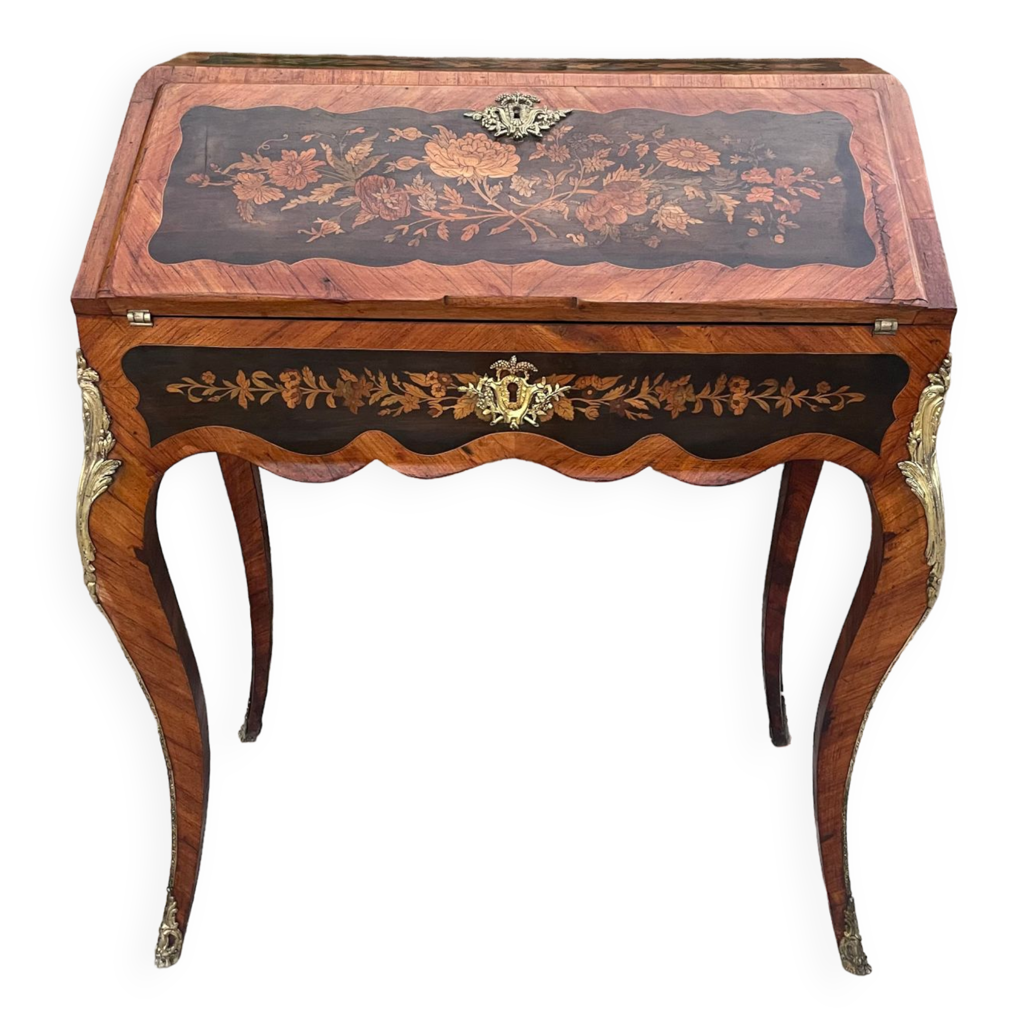 Small Napoleon III Sloping Desk in Marquetry