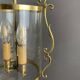 20th century brass and glass lantern pendant light