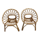 Two rattan shell chairs, 1960s