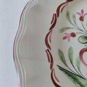 Assiette ancienne au coq – Keller & Guérin Lunéville
