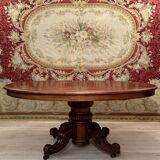 Dining room table with mahogany system, restoration period circa 1830 (4m)