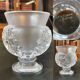 Lalique vase in frosted crystal, Saint Cloud model.