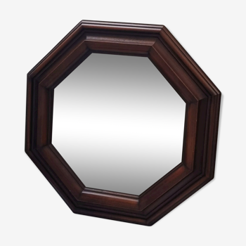 Octagonal wood mirror year 60