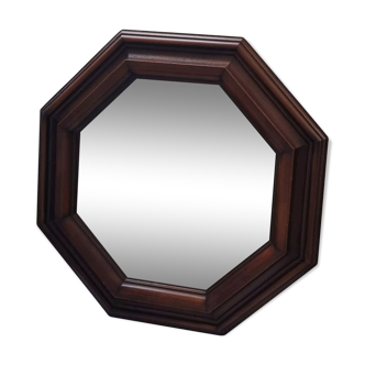 Octagonal wood mirror year 60