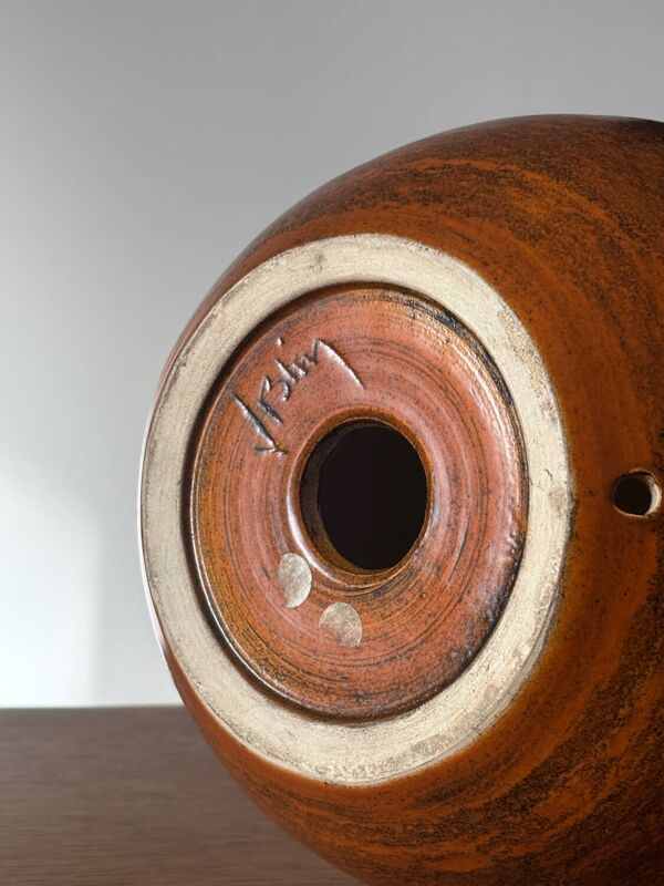 Pied de lampe vintage en céramique par Jacques Blin