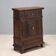 Antique baroque bedside table in walnut, Italy, early 18th century.
