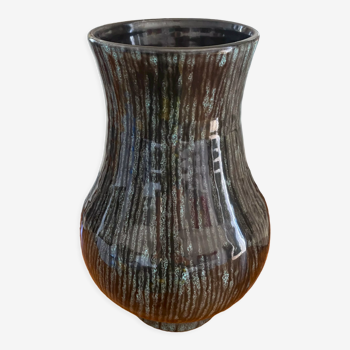Accolay ceramic vase black gray and blue