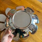 Vintage water lilies 3 silver ceramic dishes