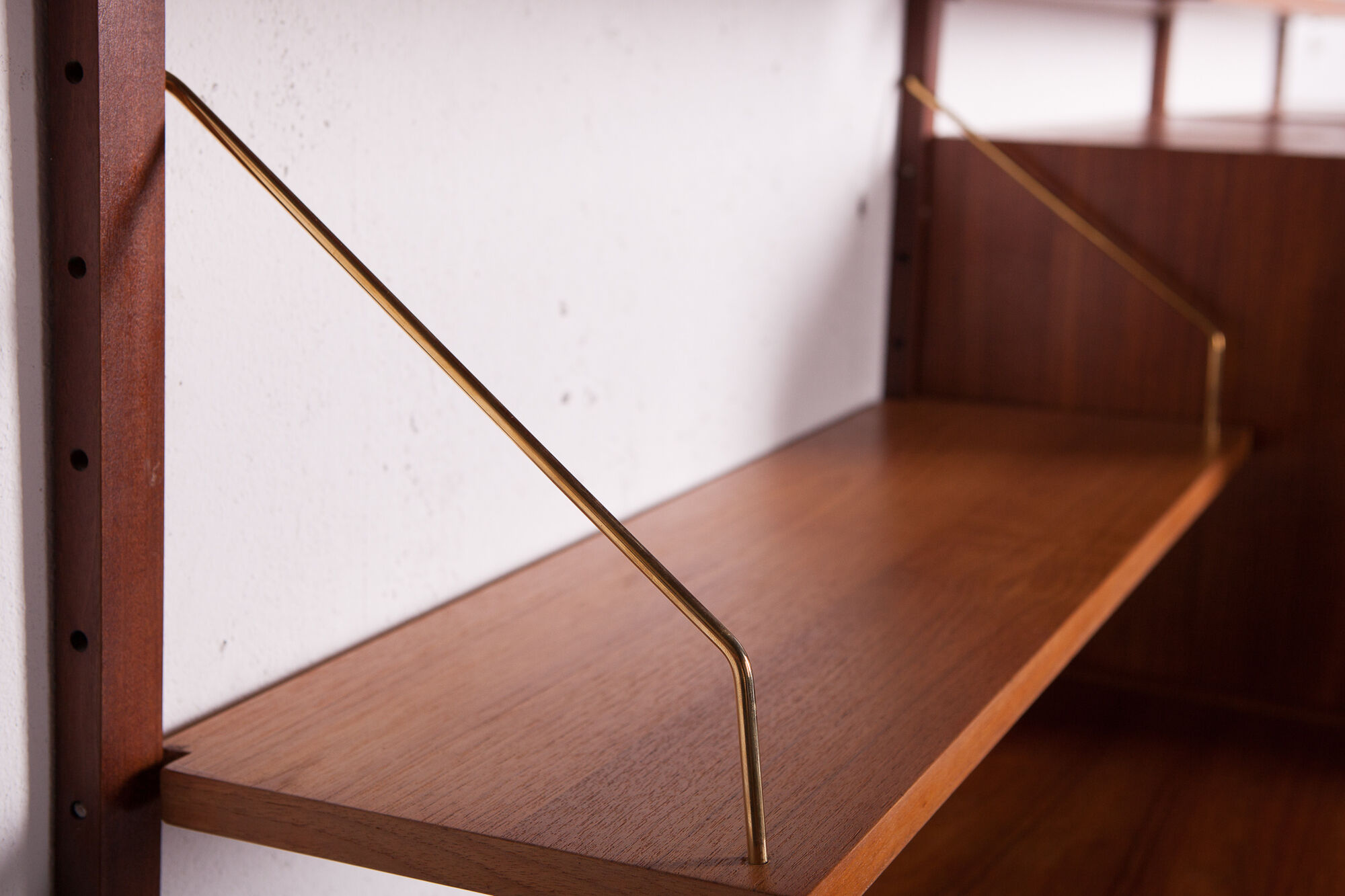 Mid century danish teak modular wall unit, 1960s