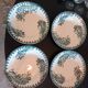 4 iron earth soup plates. Iris model.
