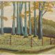 Tableau « La route de la forêt », design scandinave, années 1960