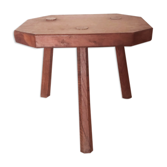 Tabouret tripode brutaliste