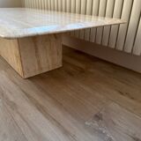 Travertine coffee table