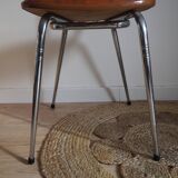 Brown faux leather chair