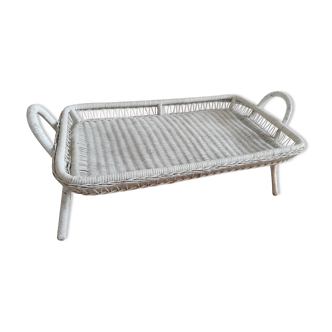 Large vintage rattan platter